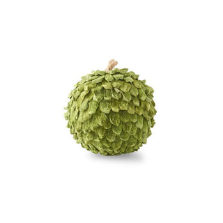 Green Petal Leaf Ball Ornament Assorted