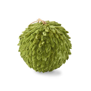 Green Petal Leaf Ball Ornament Assorted