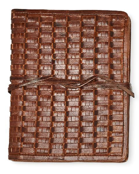 Chestnut Woven Leather Journal Assorted
