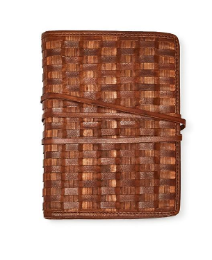 Chestnut Woven Leather Journal Assorted