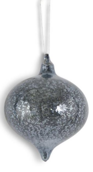 Dark Blue Mercury Glass Ornaments Assorted