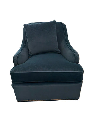 Audrey Swivel Chair in Azure