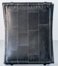 Load image into Gallery viewer, Charcoal Leather &amp; Metal Stool
