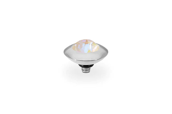 QUDO 9mm Silver Tondo Top in Ivory Cream Delight