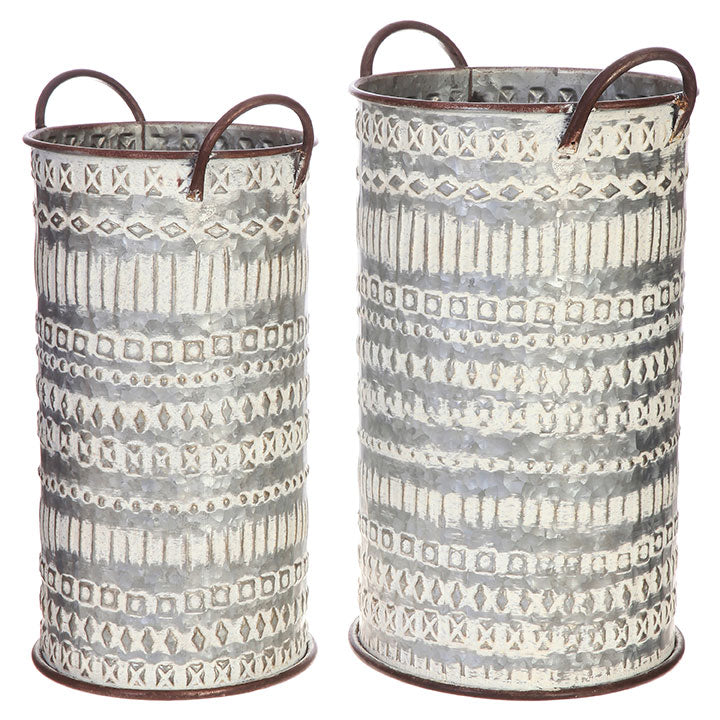 Large Iron Stamped Bucket