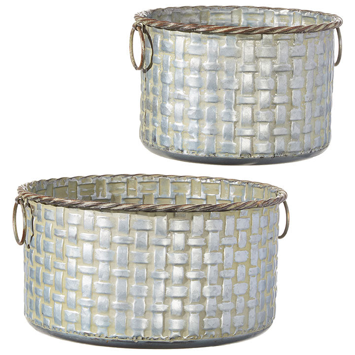 Large Iron Woven Look Bucket