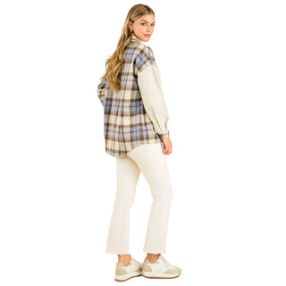 THML Mixed Media Button Up Jacket