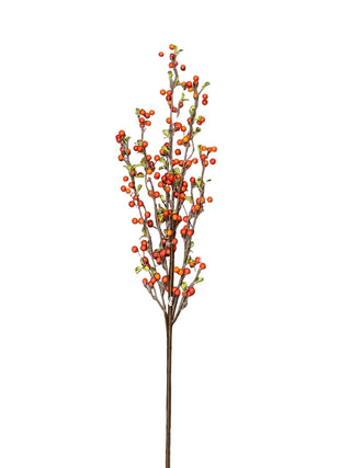 Orange Berry Spray with Leaves, Outdoor 32"