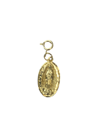 Gold Virgin Mary Oval Clip Charm