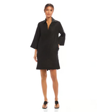 Load image into Gallery viewer, Karen Kane Cuffed Sleeve Linen Dress in Black
