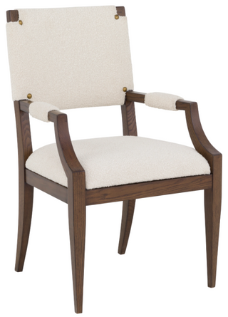 Maxwell Armchair with Caramel Finish in 9816 Cream Fabric
