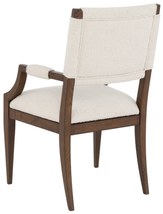 Maxwell Armchair with Caramel Finish in 9816 Cream Fabric