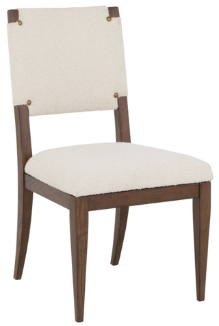 Maxwell Side Chair in Caramel Finish and 9816 Cream Fabric