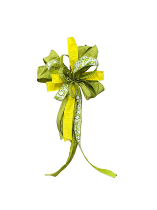Green , Yellow and White Bow