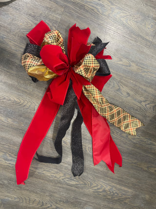Red, Black and Gold Bow