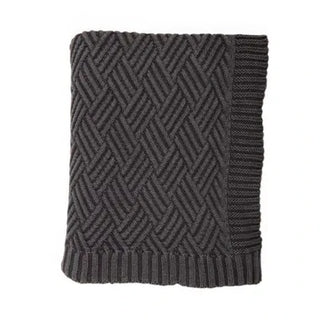 Charcoal Washed Brick Throw Blanket