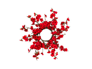 Red Christmas Balsam Candle Ring 3"