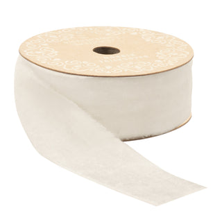 White Velvet Ribbon 2" - Sold by the foot