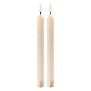 FIA Wick Battery Operated Taper Candle Cream