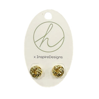 Gold Knotted Earrings