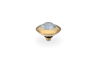 QUDO 9mm Gold Tondo Top in Dark Grey