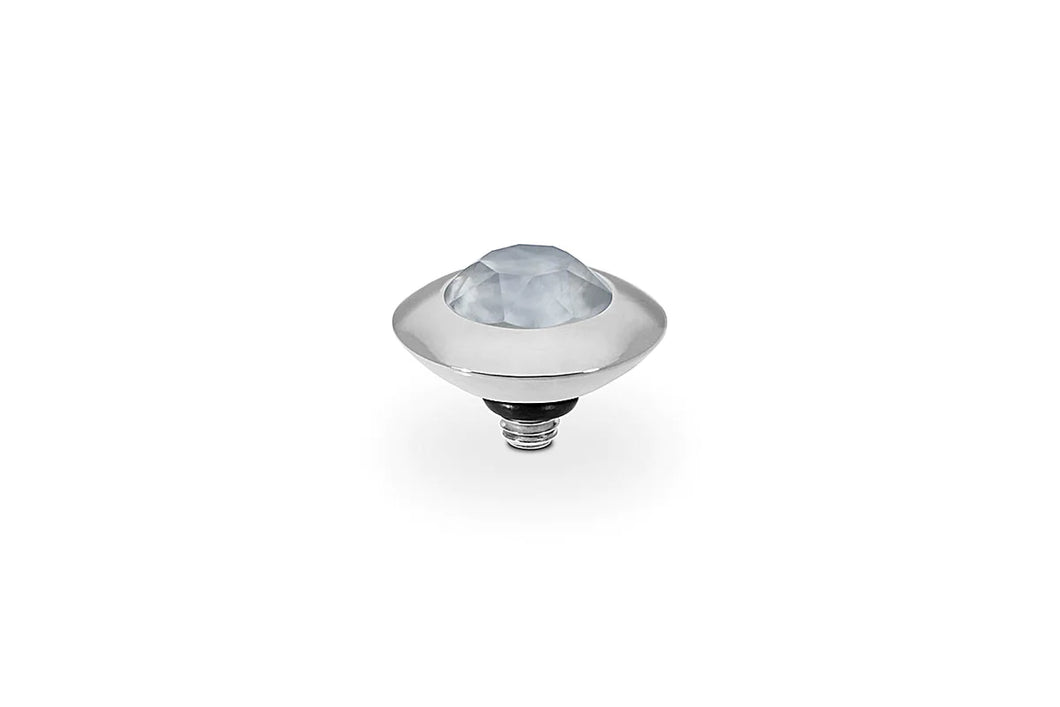 QUDO 9mm Silver Tondo Top in Dark Grey