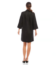 Load image into Gallery viewer, Karen Kane Cuffed Sleeve Linen Dress in Black
