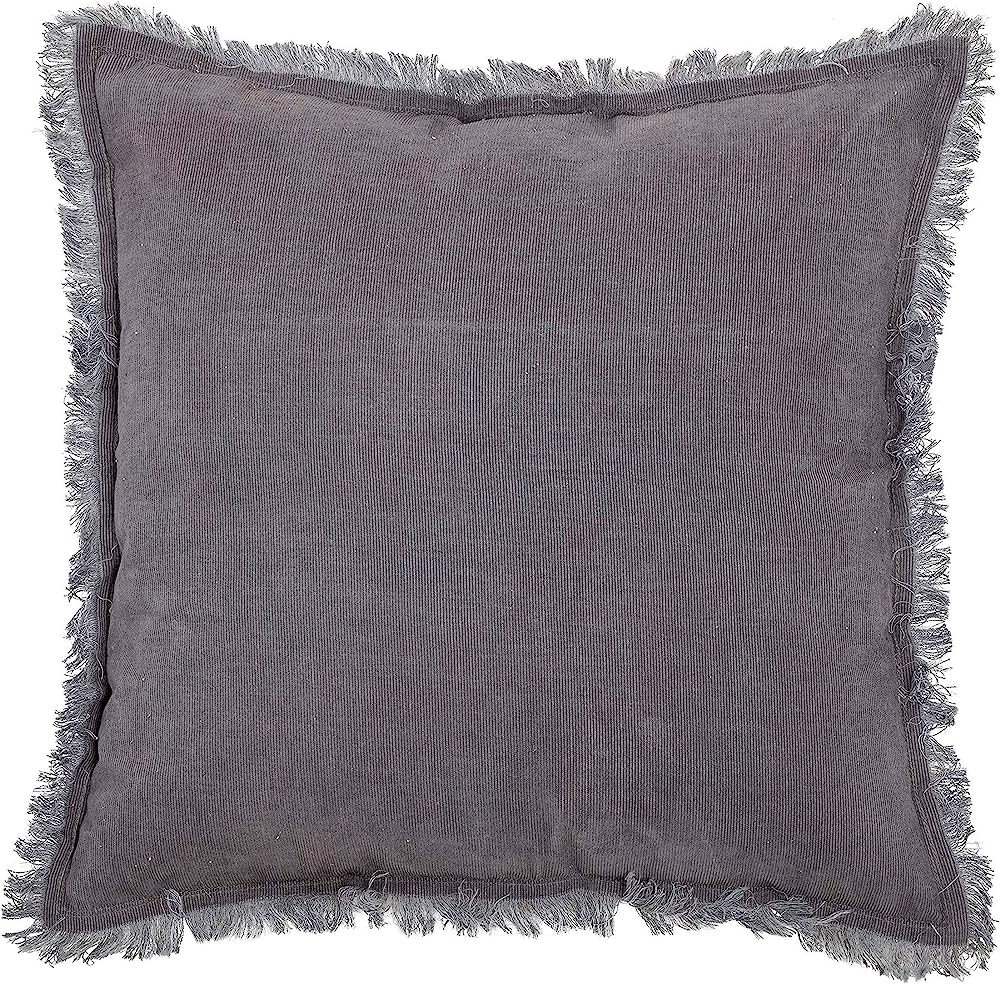 Square Corduroy Gray Pillow