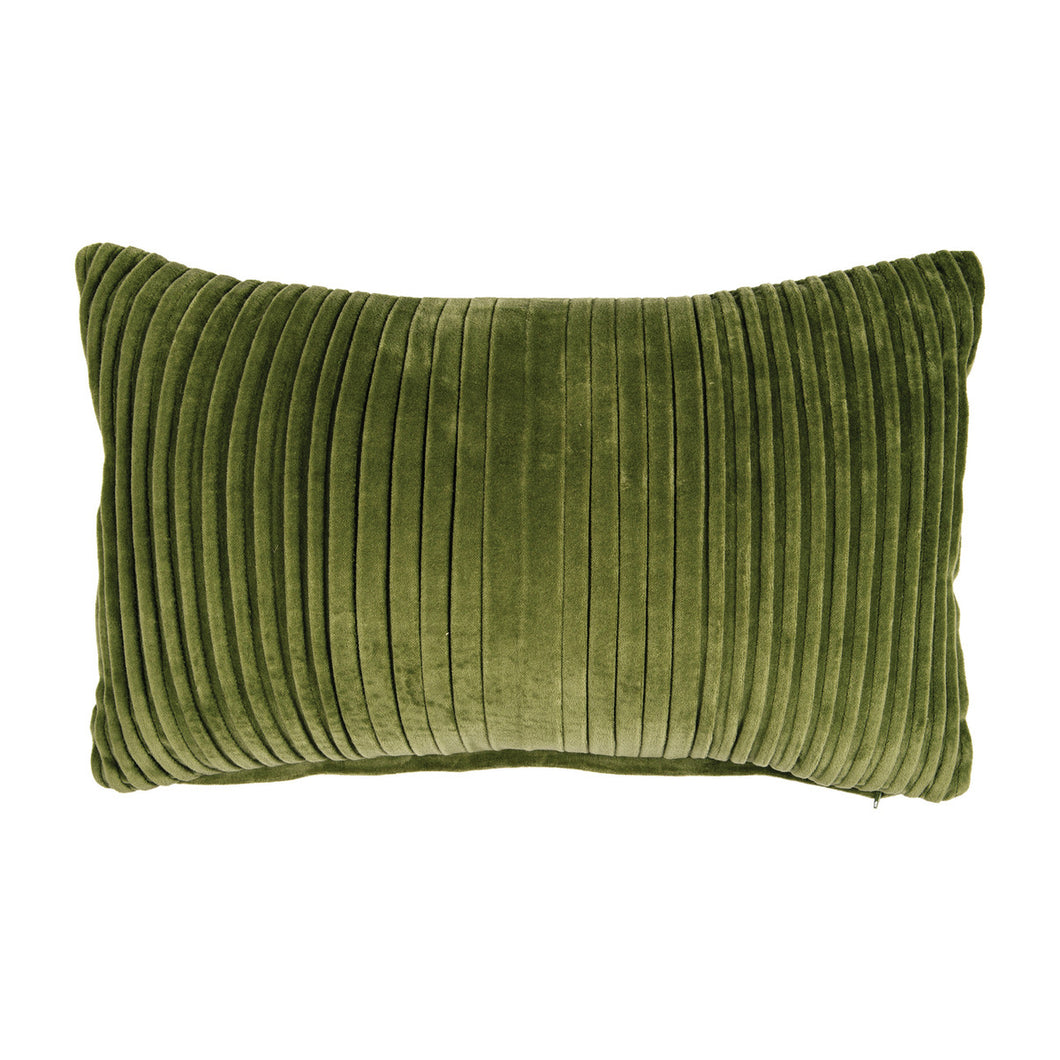 Maisie Lumbar Pleated Green Pillow