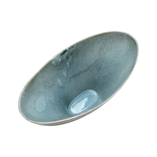 Alarine Vase aqua blue beige stoneware
