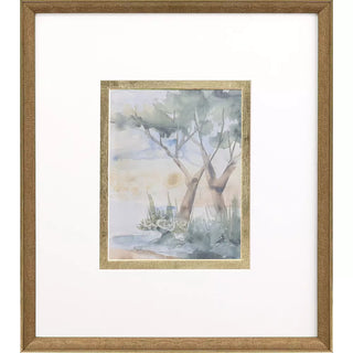Along the Way I Artwork Assorted gold frame white matte stream water tree