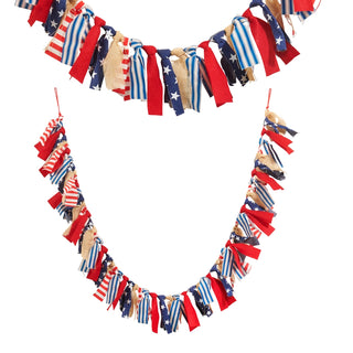 American Flag Tie Garland 5.5"