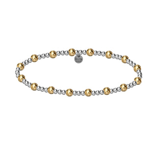 Angelina 2-Tone 14K Gold Filled Beaded Bracelet hypoallergenic nickel free waterproof tarnish free