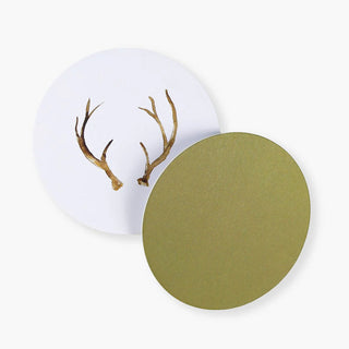 Anne Neilson Antler (Steadfast) Coasters deer green brown coaster