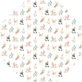 Anne Neilson Party Animal Placemat hat giraffe panda flamingo bear