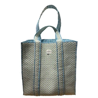 Anne Neilson Small Abide Floral Tote Bag yellow blue flower stripe