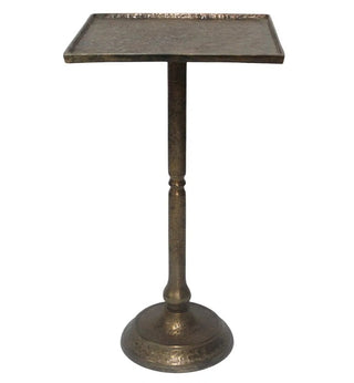 Antique Brass Side Table square