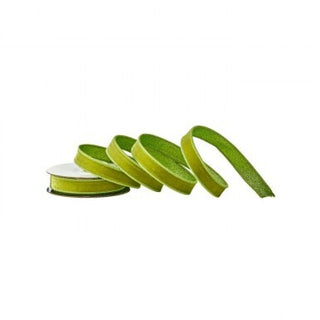 Apple Green Velvet with Glitter Backing Ribbon 1" SOLD BY THE FOOT