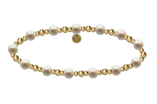 Ashlyn 14K Gold Filled & Pearls Beaded Bracelet hypoallergenic nickel free waterproof tarnish free