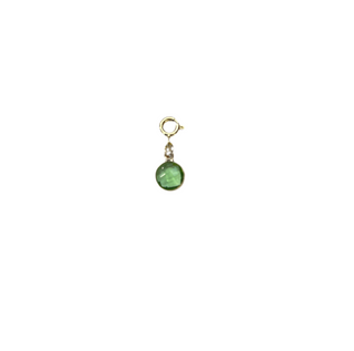 August Birthstone Clip Charm, green stone