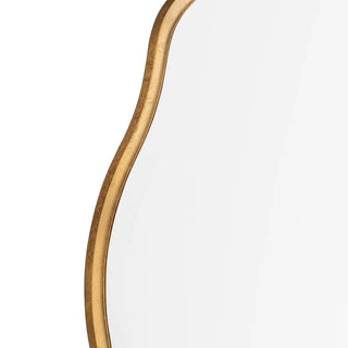 Aurora Mirror gold distress hand finish round scallop