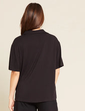 Load image into Gallery viewer, Boody Black Goodnight Short Sleeve Sleep Shirt
