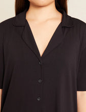 Load image into Gallery viewer, Boody Black Goodnight Short Sleeve Sleep Shirt

