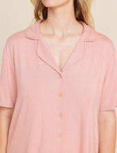 Load image into Gallery viewer, Boody Dusty Pink Goodnight Short Sleeve Sleep Shirt
