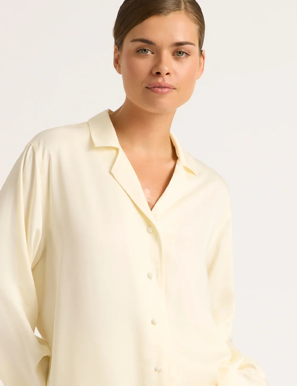 Boody Pearl Vegan Silk Long Sleeve Sleep Shirt