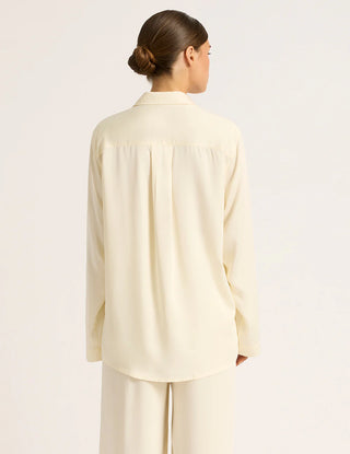 Boody Pearl Vegan Silk Long Sleeve Sleep Shirt