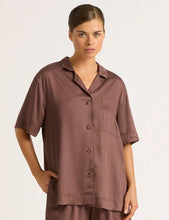 Load image into Gallery viewer, Boody Garnet Vegan Silk Short Sleeve Sleep Shirt
