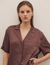 Load image into Gallery viewer, Boody Garnet Vegan Silk Short Sleeve Sleep Shirt
