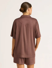Load image into Gallery viewer, Boody Garnet Vegan Silk Short Sleeve Sleep Shirt
