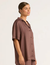 Load image into Gallery viewer, Boody Garnet Vegan Silk Short Sleeve Sleep Shirt
